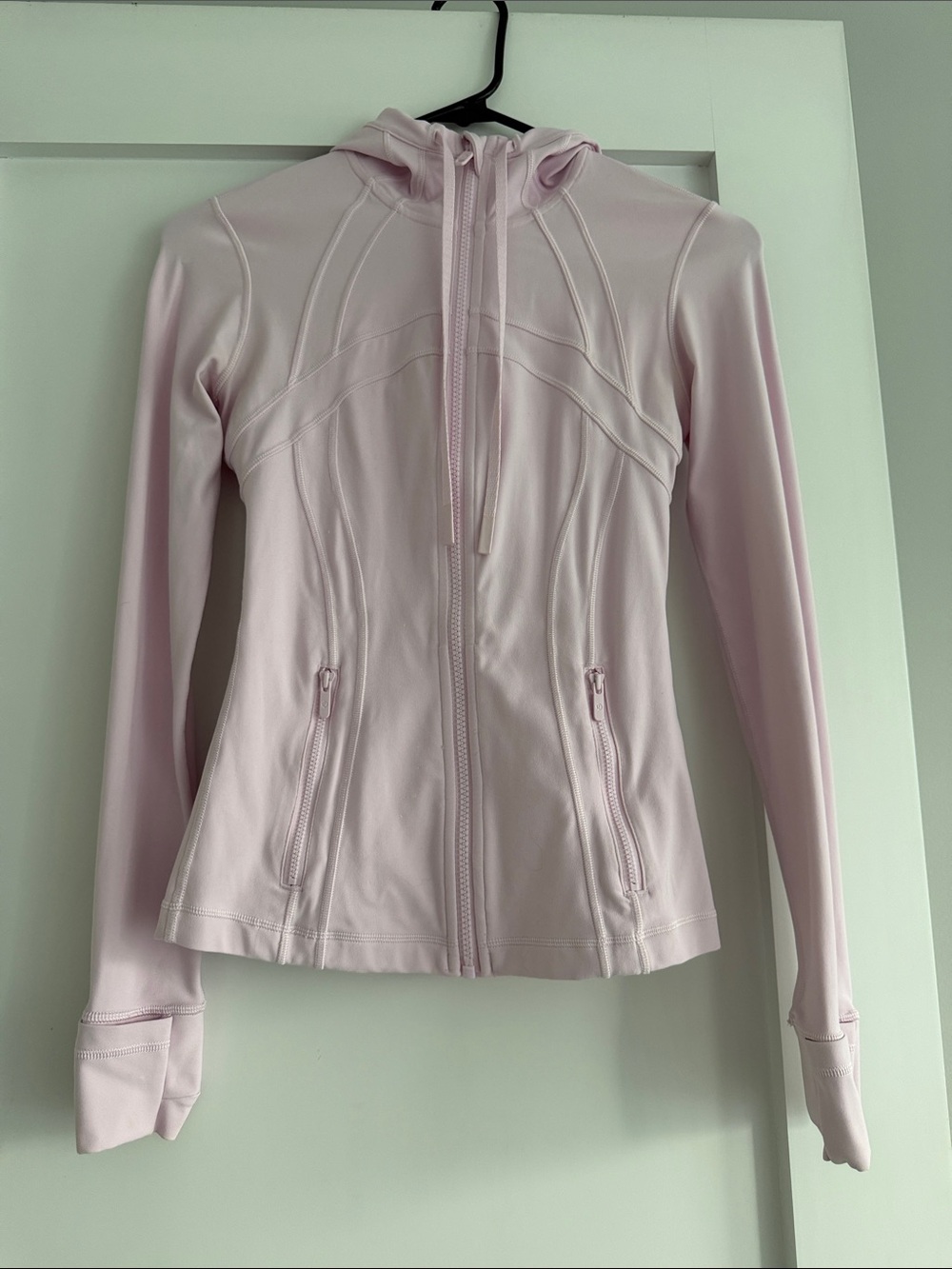 lululemon athletica Pale Pink Zip-Up Hooded Jacket